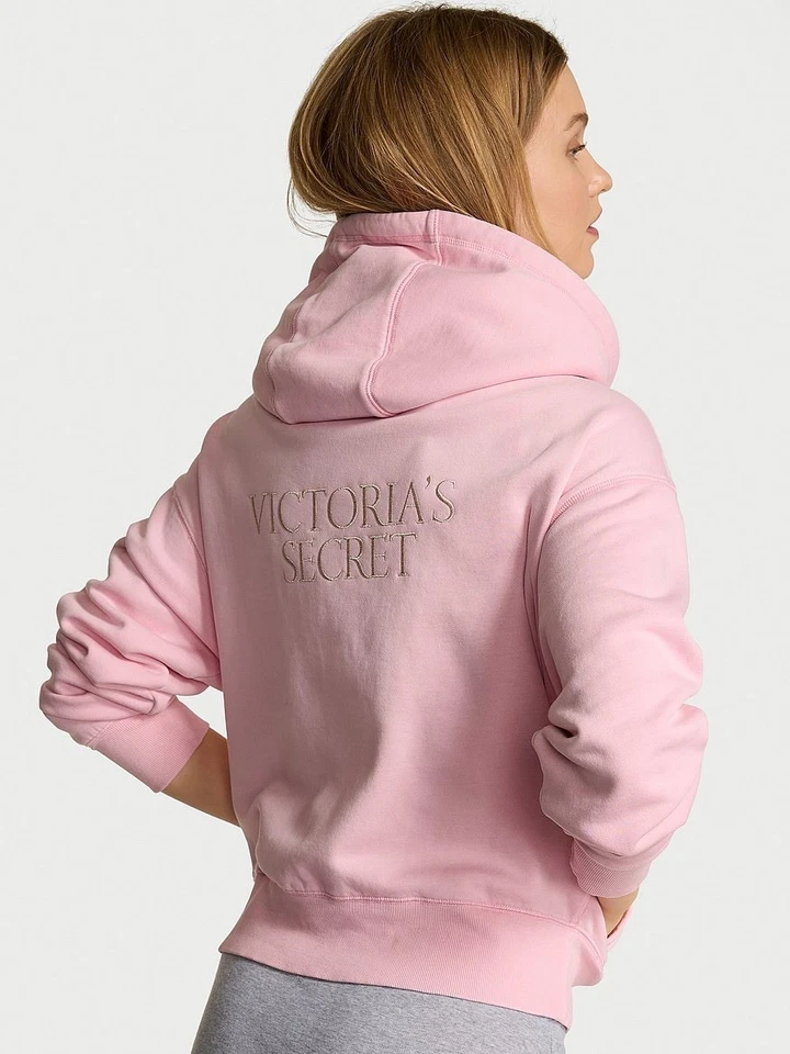 Sudadera con capucha Victoria's Secret Angel Essentials clásica polar cremallera completa Foto 1 de 4