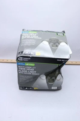 Commercial Electric 240-Deg Integrated LED Twin Head Security Flood Light - Image 1 of 4