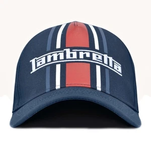 Lambretta Mens Stripe Cap Baseball Cap - Navy - OS - Picture 1 of 4