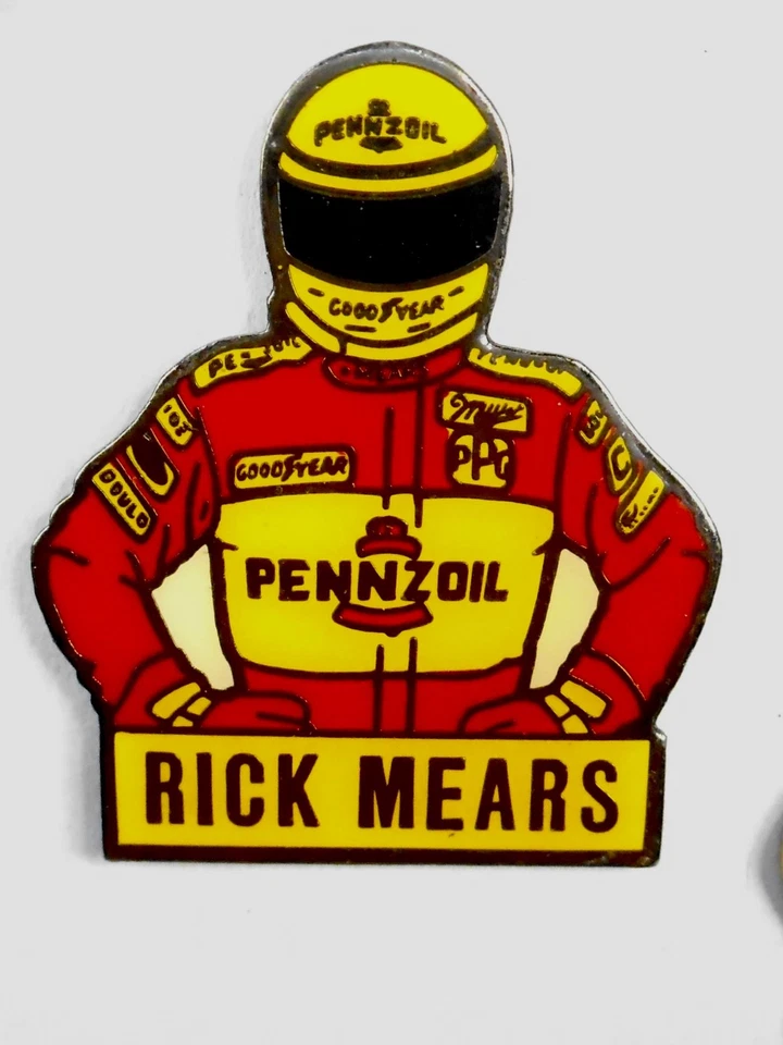 INDY CAR CART RACING HAT PIN LAPEL PIN -  RICK MEARS PENNZOIL  1" - Image 1 of 1