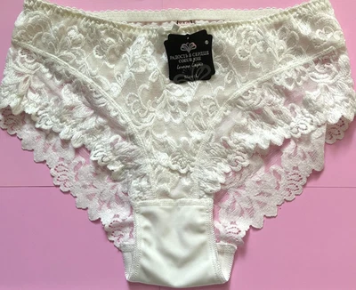 mujer talla M/L clásico confort con bragas de encaje marfil bikini transpirable encaje Foto 1 de 4