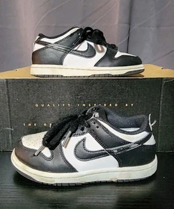 Nike Dunk Low Panda Youth Size 11.5C White Black Athletic Shoes - CW1588-100 - Picture 1 of 5