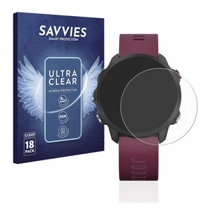 18x Folie für Garmin Forerunner 245 / 245 Music / 45 Schutzfolie Displayschutz  - Zdjęcie 1 z 11