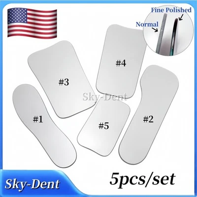Juego de 5 espejos bucales de vidrio para ortodoncia dental reflector intraoral Foto 1 de 4