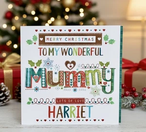 Tarjeta de Navidad de mamá, tarjetas de Navidad personalizadas para momia, momia especial - Imagen 1 de 12
