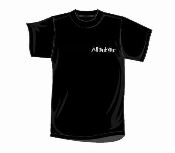 ALL OUT WAR t shirt- sizes available: S/M/L/XL/XXL/XXXL - Image 1 of 1