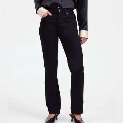 Madewell x Alexa Chung NWT High-Rise Straight Relaxed Jean Black Size 26 - Image 1 of 4