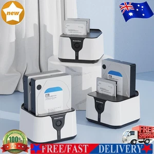 USB 3.0 To SATA Dual Bay SATA 2.5& 3.5inch Hard Drive Docking Stations 20TB X2 - Afbeelding 1 van 17