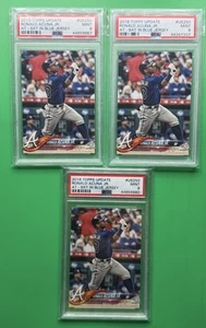 Lot (3) RONALD ACUNA 2018 Topps Update #US250 Rookie Card PSA 9 Mint RC - Picture 1 of 5