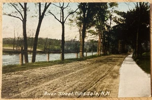 HINSDALE, NH. C.1913 PC. (A3)~VIEW OF RIVER ST. - Picture 1 of 2