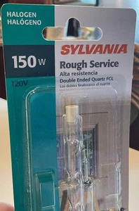 SYLVANIA 150-Watt/120 Volt Rough Service HALOGEN Double-Ended Quartz T3 NEW - Picture 1 of 7