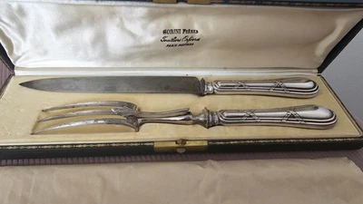 Service à découper ancien Gorini Frères – poinçon Minerve - Photo 1/4