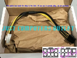 🔥 12" Supermicro CBL-PWEX-0665 8-Pin CPU auf (6+2) Pin PCI-e GPU Stromkabel - Bild 1 von 5