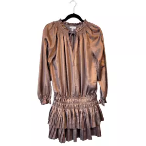 Current Air Copper Metallic Drop Waist Kleid Größe M - Bild 1 von 6