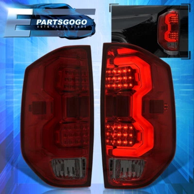 For 14-21 Toyota Tundra LED Tube Brake Tail Lights Red Smoked Lamps Left + Right - Image 1 of 4