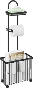 Freestanding Toilet Paper Holder Toilet Tissue Rack Scroll Stand Roll Dispens... - Picture 1 of 3