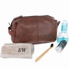 Personalised Mens Wash Bag Travel Toiletry Bag for Men Birthday Gift For Him Dad
