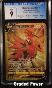 Brilliant Stars Galarian Zapdos V CGC 9 Holo (0075) 182/172 Pokémon - Imagen 1 de 2
