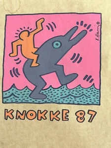 KEITH HARING Coa Certificate Drawing Vintage Painting Original Signed Stamped - Picture 1 of 5