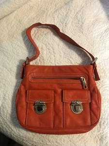 Vintage Besso leather shoulder bag orange leather purse  - Picture 1 of 18