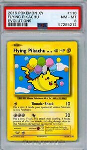 2016 Pokemon XY #110 Flying Pikachu Evolutions PSA 8 NM-MT 110/108