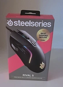 SteelSeries Rival 5 Optical Gaming Mouse - Matte Black - Afbeelding 1 van 5