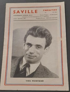 1949 Yves Montand Programme Saville Theatre Stephane Grappelly Monna Baptiste - Picture 1 of 4