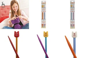 Agujas de tejer para niños pony 18 cm pasadores puntiagudos de un solo extremo 3,25 mm - 6,0 mm - Imagen 1 de 17