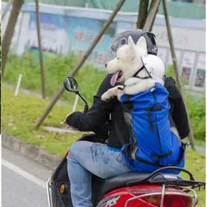 Hiking Pet Dog Carrier Travel Backpack Breathable Bicycle Motorcycle Mesh Bag US - Picture 1 of 18