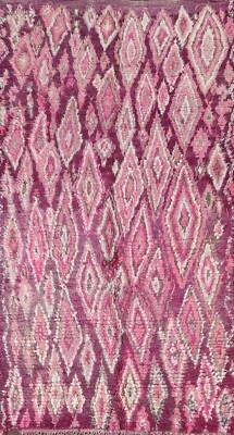 Antique Geometric Modern Moroccan Oriental Area Rug Hand-knotted Home Decor 5x9 - Image 1 of 4