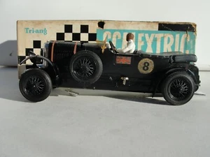 SCALEXTRIC 1960'S BENTLEY BLACK #8 C64 1:32 SLOT USED BOXED - Picture 1 of 11