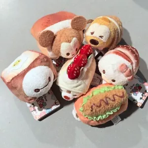Disney Store Japan 2025 MICKEY'S BAKERY Bread TSUM TSUM Plush FULL Set of 6 NWT - Picture 1 of 12