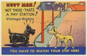 Dog Comic: Hoot Mon! Not There - That's A Pay Station (Vintage PC 1940s) - Imagen 1 de 1