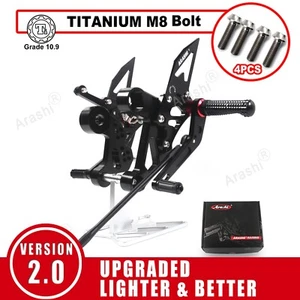Reposapiés y pernos de titanio para Yamaha MT-09 FZ-09 FJ-09 2014-2020 - Imagen 1 de 11