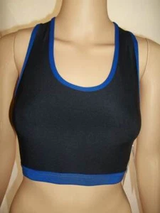 Zuzuzen Athletic Sports Move with Balance&Harmony Woman's Bra-Black/Blue,Medium - Picture 1 of 5