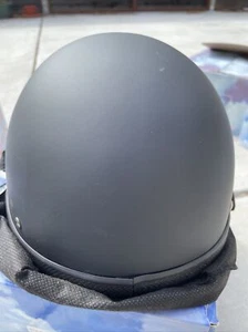 Daytona Skull Cap SMOKEY W/O SNAPS-DULL BLACK Motorcycle Helmet - Bild 1 von 4