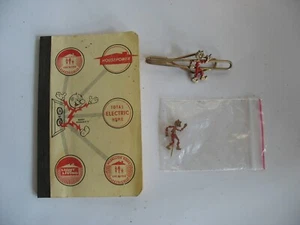 3 pcs Reddy Kilowatt Tear Off Notebook Perforated & Tie or money clip stick pin - Picture 1 of 8