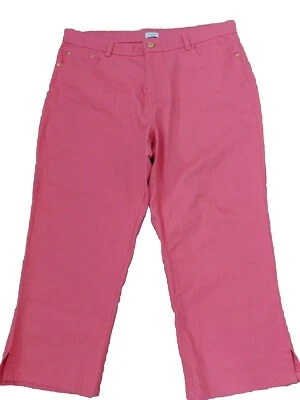 JACLIN SMITH/女式/尺寸 18/粉色/卡普里/裤子/棉混纺/口袋/牛仔/ — 第 1/4 张图片