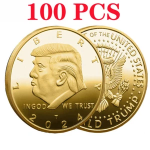 100PC 2024 3FA4E 3FA4E LIBERTY President Challenge Coin Great EAGLE Gold Plated - Picture 1 of 1