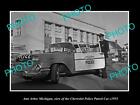OLD 8x6 HISTORIC PHOTO OF ANN ARBOR MICHIGAN THE CHEVROLET POLICE CAR c1955