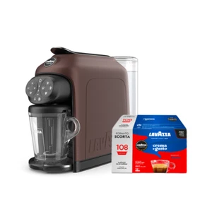 Lavazza A Modo Mio Deséa Brown Macchina Caffè + 108 Caps Crema e Gusto Incluse - Foto 1 di 11