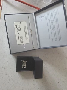 British Airways 100 years Keyring from Boeing 747-400 fuselage And Lapel Pin 100 - Picture 1 of 7