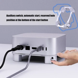 Aluminum Cooling Stand For MiniM4 Computer 22mm Height Heat Dissipation - Afbeelding 1 van 8