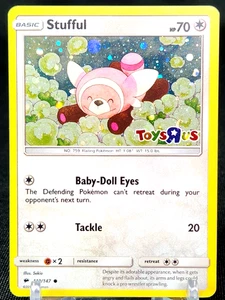 Stufful 110/147 Toys R Us Cosmos Holo Burning Shadows Pokemon Promo - Picture 1 of 3