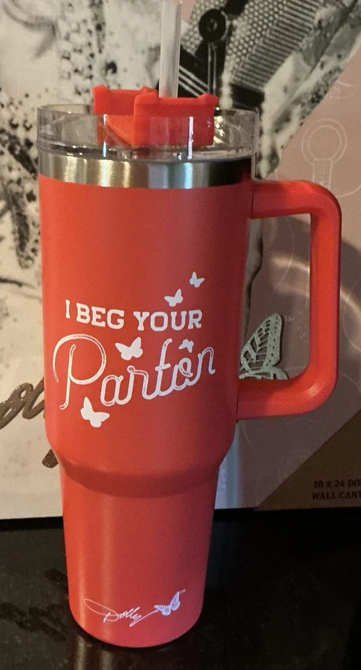 NUEVO Vaso Dolly Parton 40 OZ Acero Inoxidable 🦋 OJO TU PARTON 🦋 Foto 1 de 1