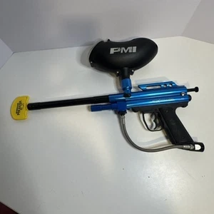 Original PMI Piranha Paintball Gun w/ Hopper-Very Nice Condition BLUE - Picture 1 of 6
