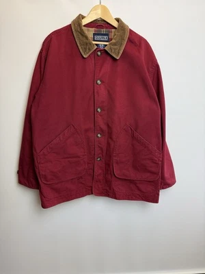Lands End Chore Jacket Mens XL Red Vintage Chore Jacket Field Jacket Oversized - Image 1 of 4
