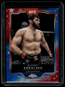 2025 Topps Chrome UFC #21 Magomed Ankalaev Red & Blue Refractor - Picture 1 of 2