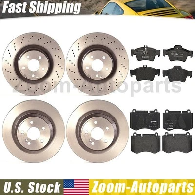 Rotores de freno delanteros traseros Brembo OE pastillas de freno para Mercedes-Benz CL550 2009 2010 Foto 1 de 4