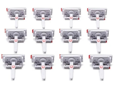 Paquete de 12 cerraduras de gabinete a prueba de bebés juego de pestillos magnéticos adhesivos de seguridad sin taladro Foto 1 de 4